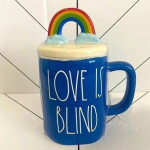 Rae Dunn Love is Blind Rainbow Mug Topper